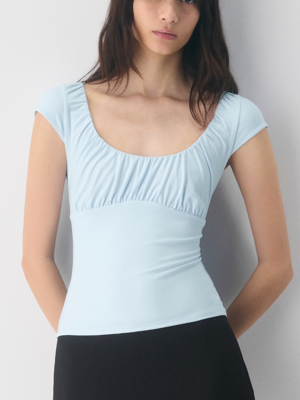Aritzia Smooth Matter Superscript Top in Villa Blue size XS